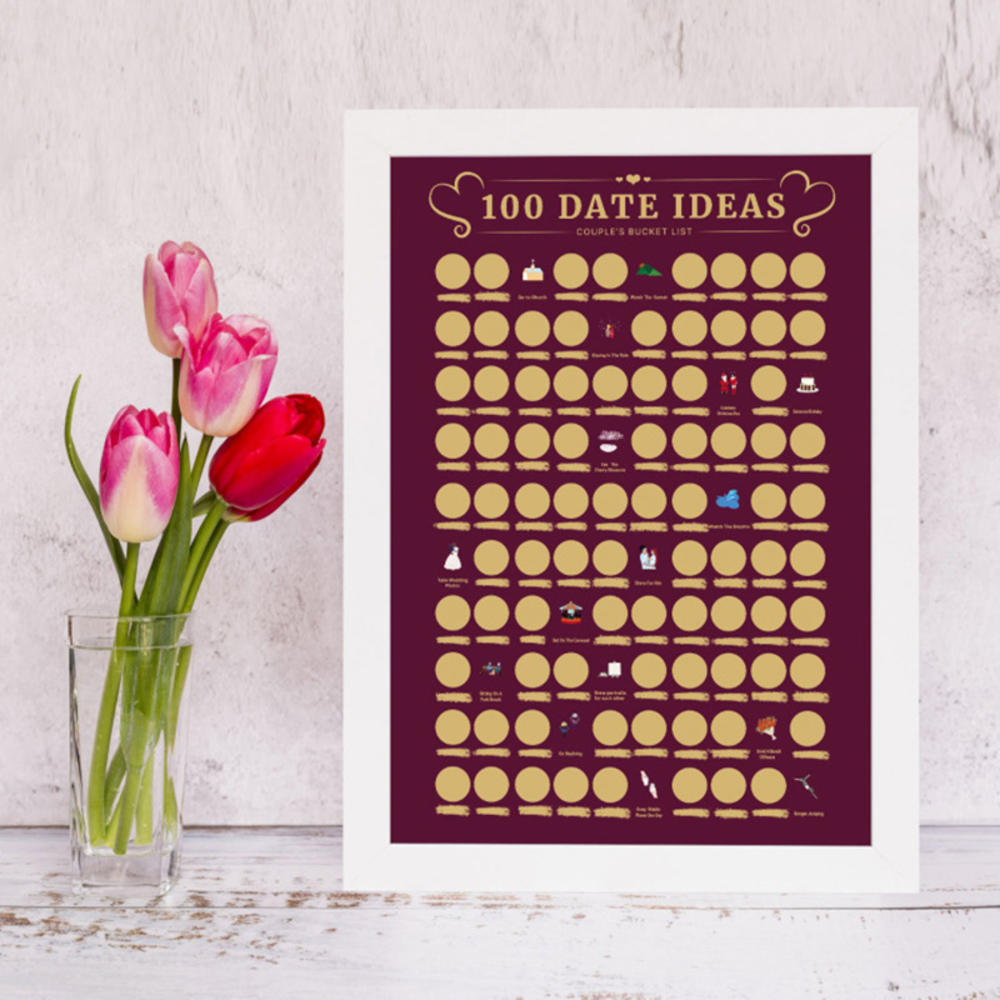 59.4 * 42cm Couples Scratch Poster Creative Red/Black Paper Hanging Picture Red Bottom Poster for Date Night Relationship. 