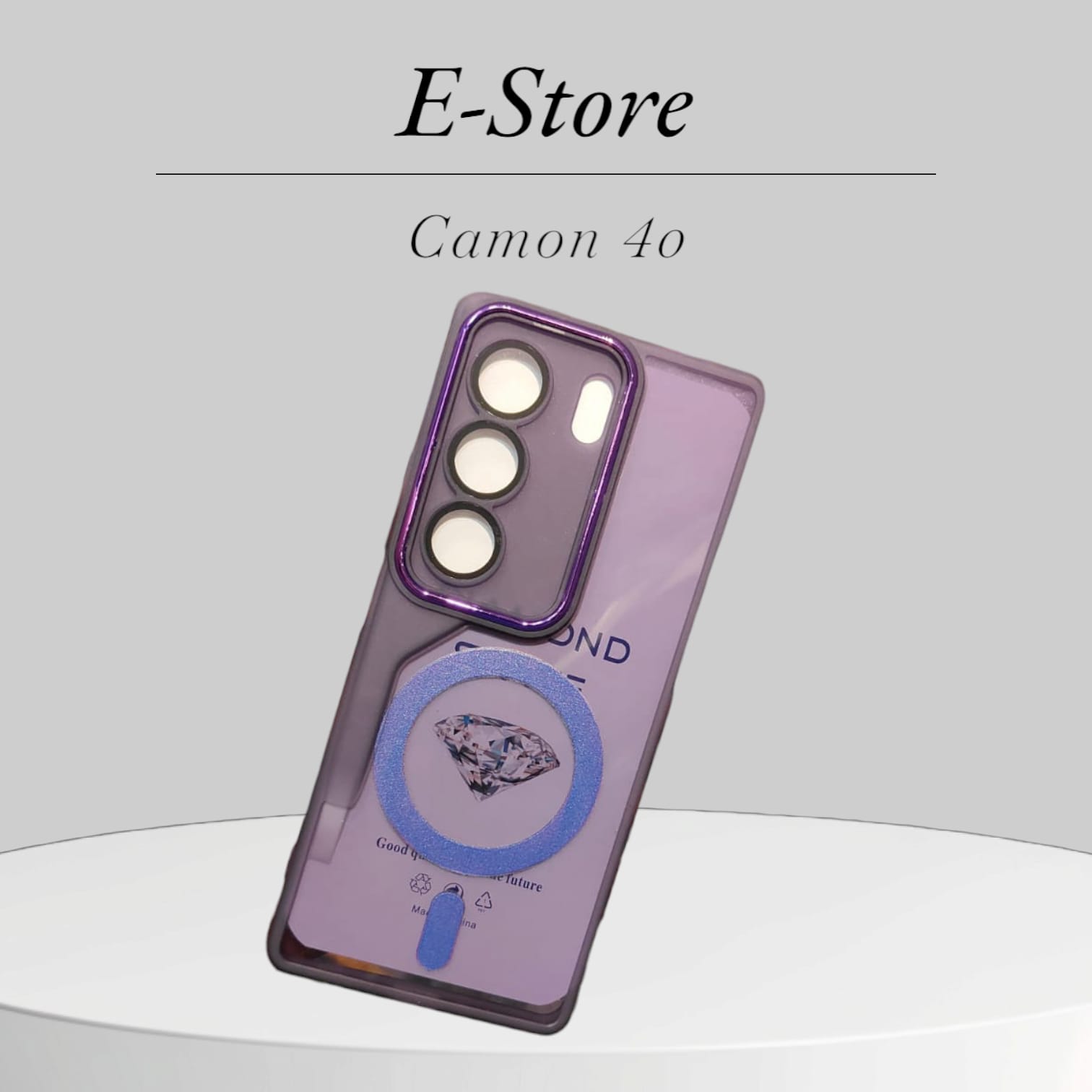For Tecno Camon 40 Matte Transparent Magsafe Print Premium TPU Case Mobile Back Cover Casing-EFH