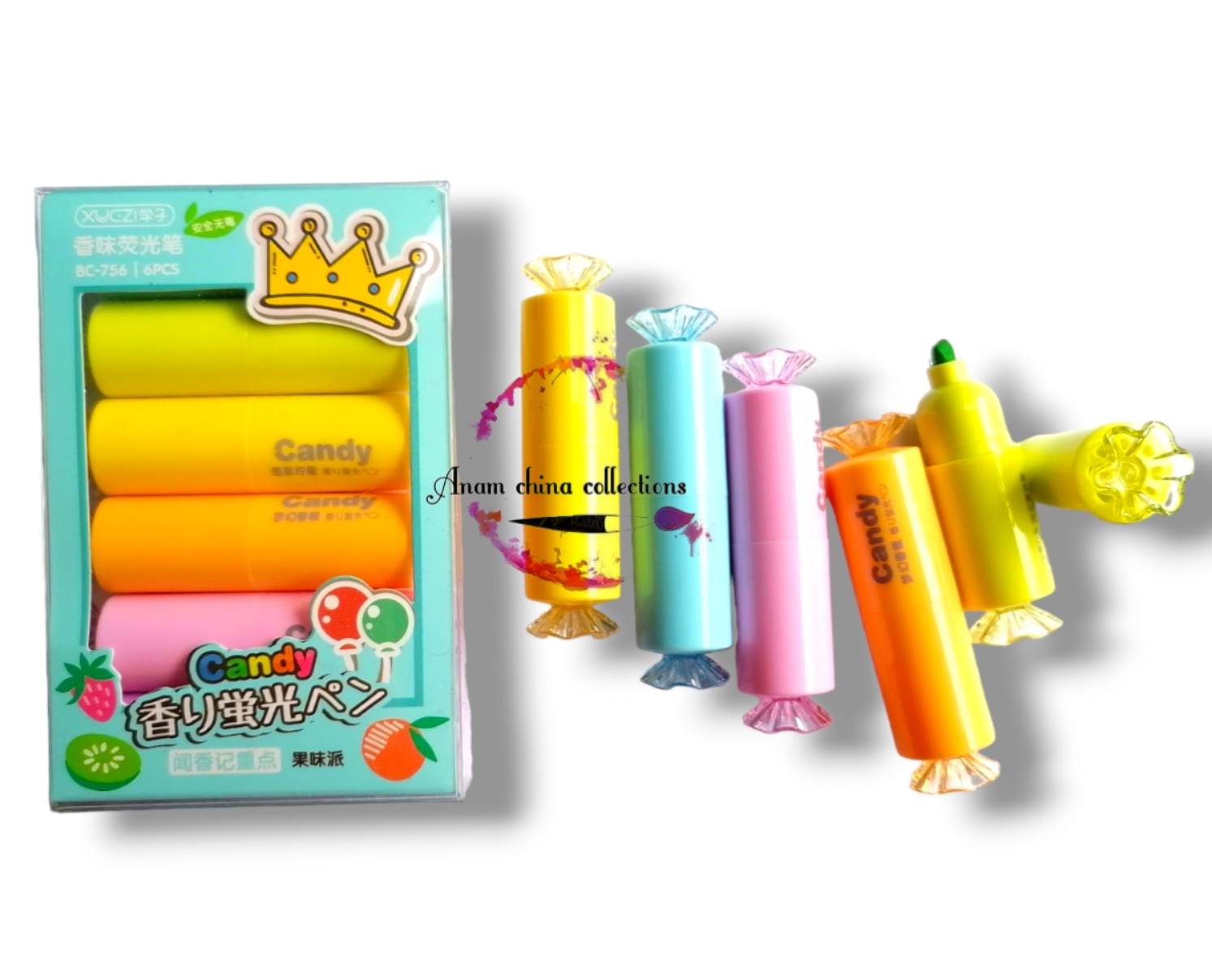 Candy / Mini Soft /Egg Mini Highlighter pen 6ps set (Multicolor) Choose Any Set. 
