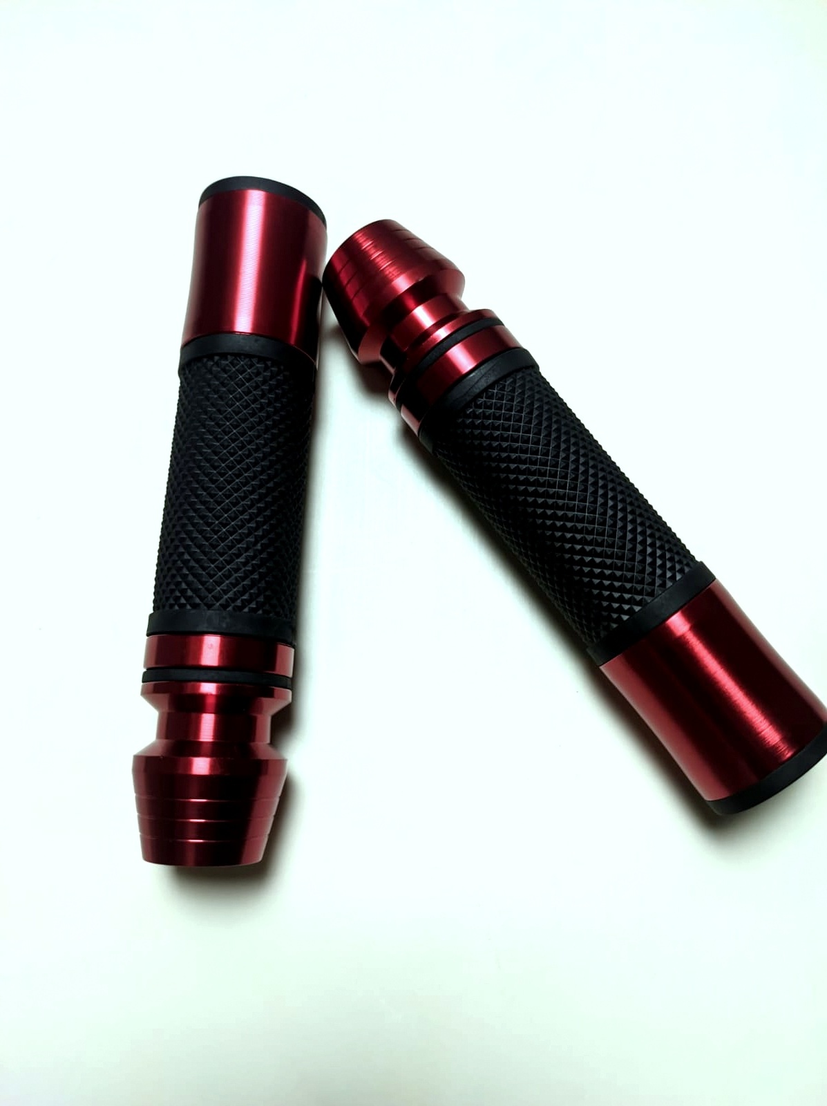 Motorcycle Handle Grip Universal High Quality- Red. 