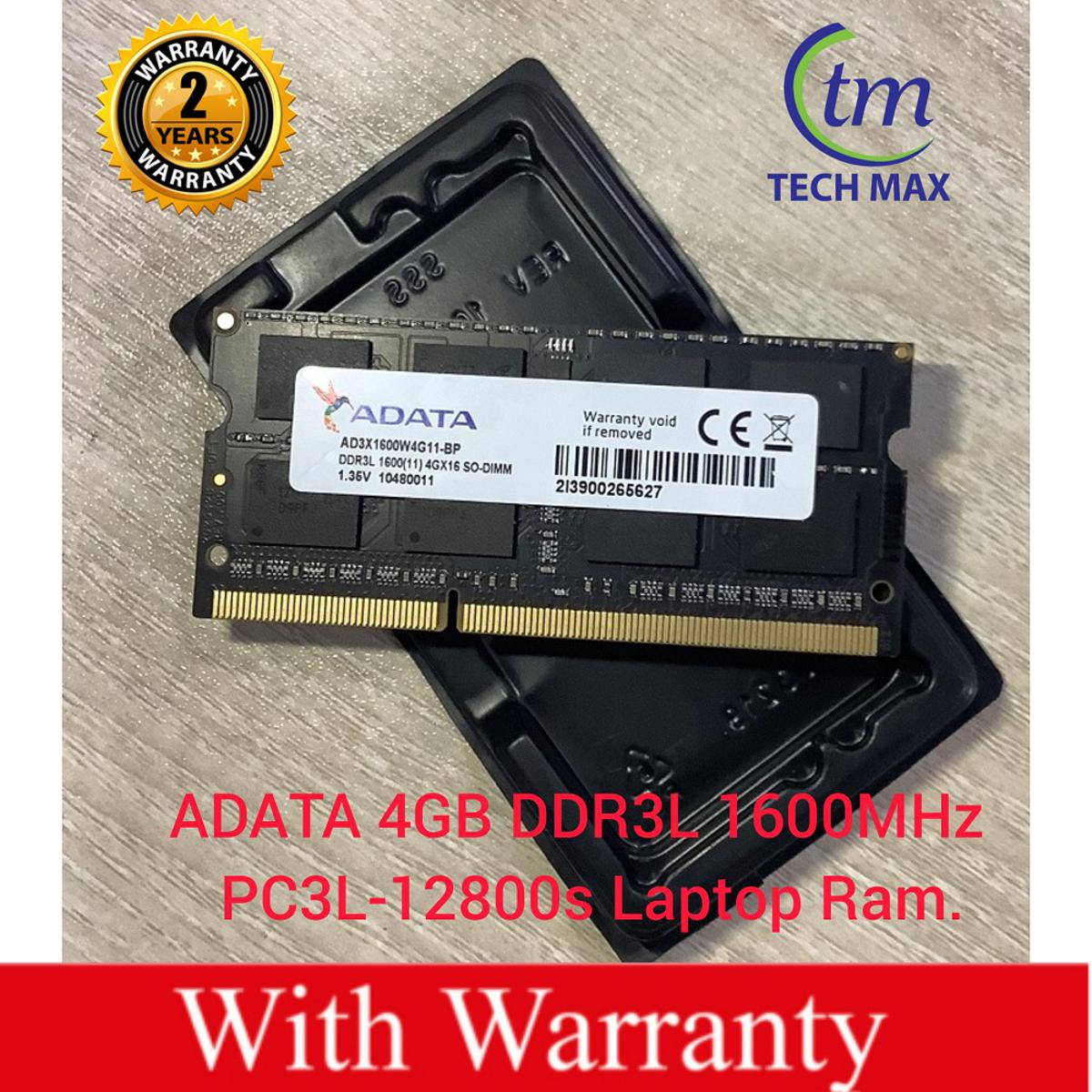 Samsung Micron Hynix 4GB DDR3L 1600MHz PC3L-12800s CL11 204Pin SO-DIMM Laptop Ram. 