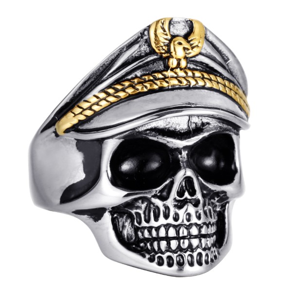 Newest men skeleton skull ring vintage stainless steel skull ring. 