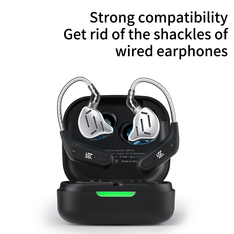 KZ AZ09 HD Bluetooth Module Wireless Upgrade Cable Bluetooth 5.2 HIFI Wireless Ear Hook C B PIN Connector With Charging Case. 