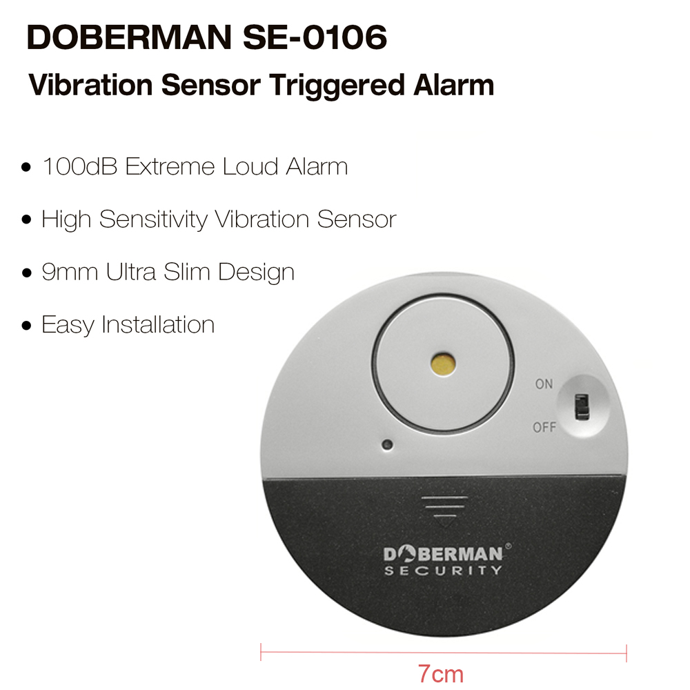 Migeet Window Alarm Device Window Detector Security Alarm Door Sensor Alarm Loud 100dB Alarm Vibration Sensors Universal Easy Installation for Home Office RV Security. 
