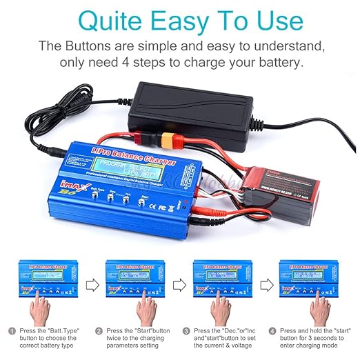 iMAX B6 80W 6A Lipo Battery Balance Charger With Power Supply Adapter EU Plug. 