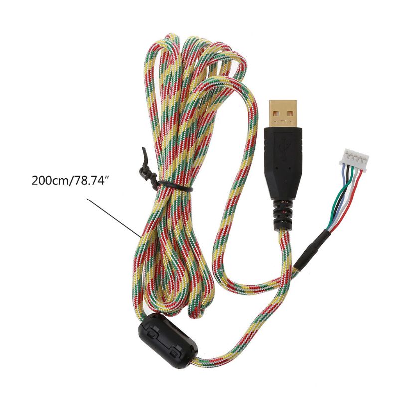 DIY Umbrella Rope Mouse Cables Soft Durable Mouse Line Replacement Mouse Wire. 