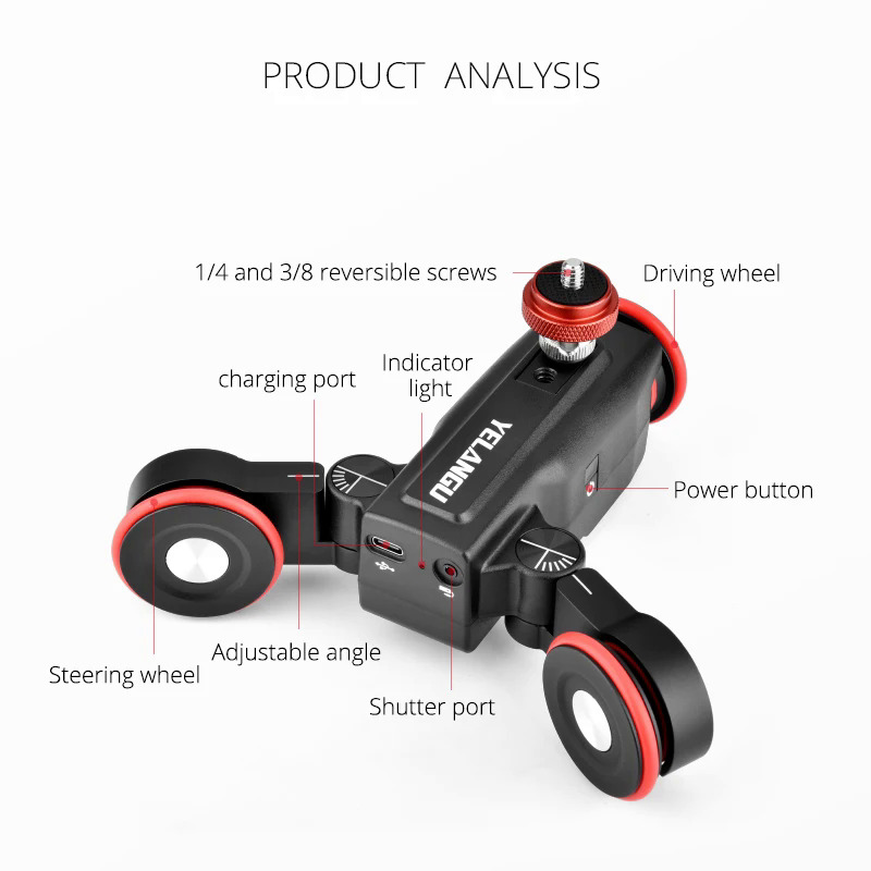 L5 Motorized Camera Slider Automatic Video Dolly Car Rail Systems for DSLR Camera Sony iPhone with App Control //////////////////////////////////////////////////////////////////////////////////////////////////. 