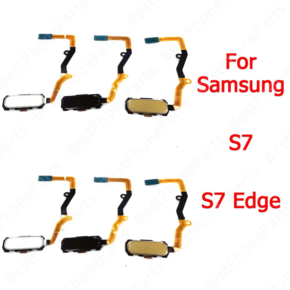 Fingerprint Sensor Return Key Flex Cable For Samsung Galaxy S7 S7 Edge New Finger Print Scanner Home Button Replacement