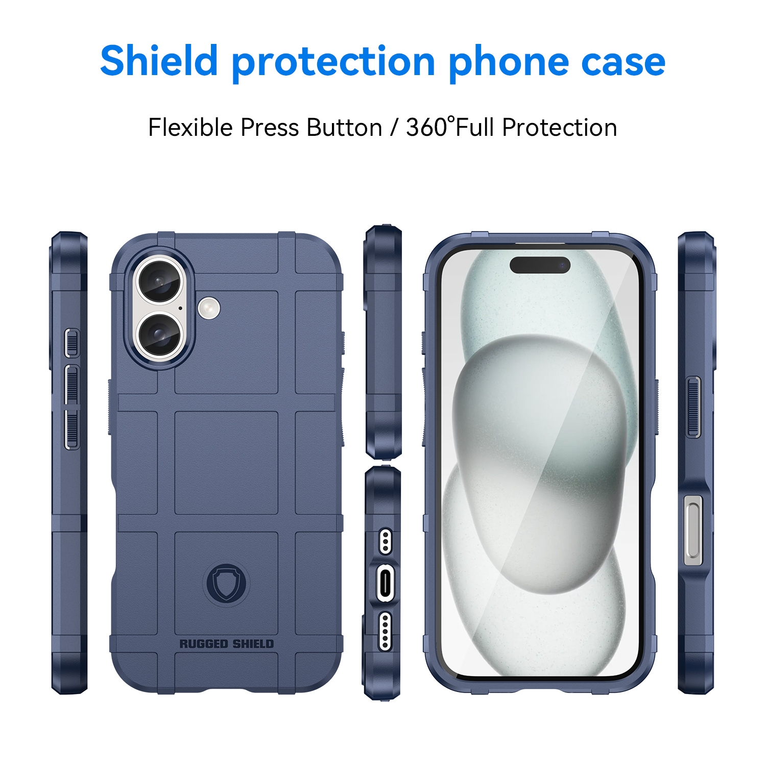 Full Coverage Shockproof TPU Phone Case For iPhone 16 Pro Max/iPhone 16/iPhone SE 2024/iPhone 16 Pro/iPhone 16 Plus. 
