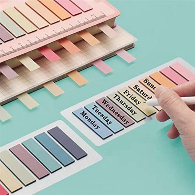 Lifestyle Transparent Long Page Neon Highlighter Strips Sticky Index Tabs Multicolor 160 Sheets I473188920 - View #2