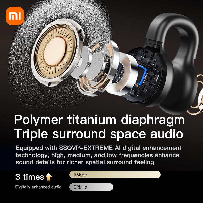Kefeng 4 earphone clip active noise cancelling headset Xiaomi CT11 wireless bluetooth 5.noise sports running headset touch screen with microphone. 