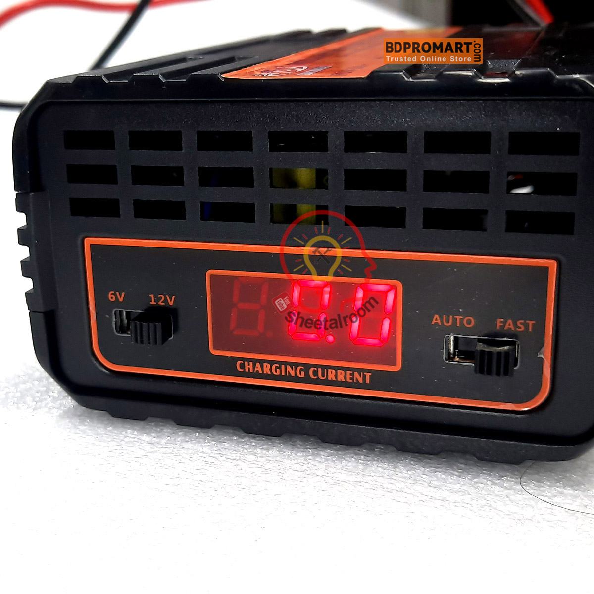 6v & 12v 10A Digital Battery Charger Full Auto & Digital Display For IPS Battery, Dry Battery, acid Battery, Solar Battery. 