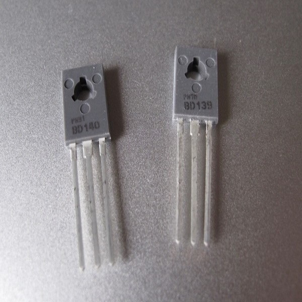 Transistor BD140,BD139 PNP & NPN 100V 1.5A For Audio amplifiers driver circuit-2Ps. 