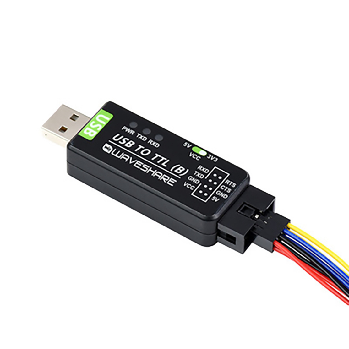 Waveshare Industrial Grade USB to TTL Converter CH343G Serial Port Conversion Support 5V/3.3V Level Conversion Circuit. 