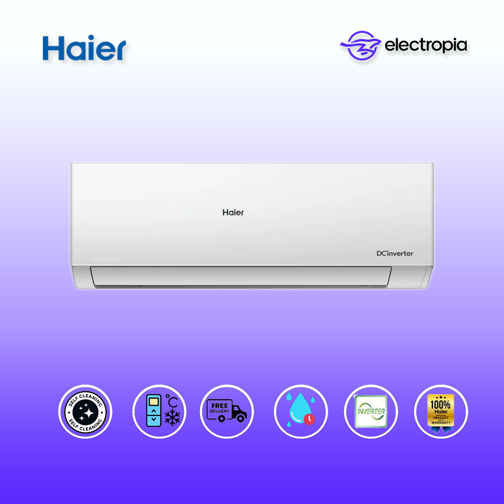 Haier 1 Ton  CleanCool Inverter HSU-12CleanCool:(INV)(3DF)(QA) with Official Warranty