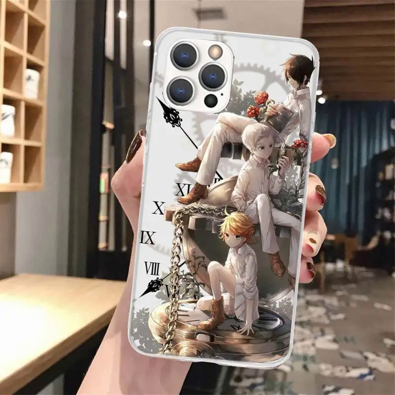 【Solitary waves】The Promised Neverland Anime Soft Phone Case For iPhone 14 13 12 Mini 11 Pro Max 15 Ultra X XR XS 7 Plus 8 6S 5S SE 2020 Pattern. 