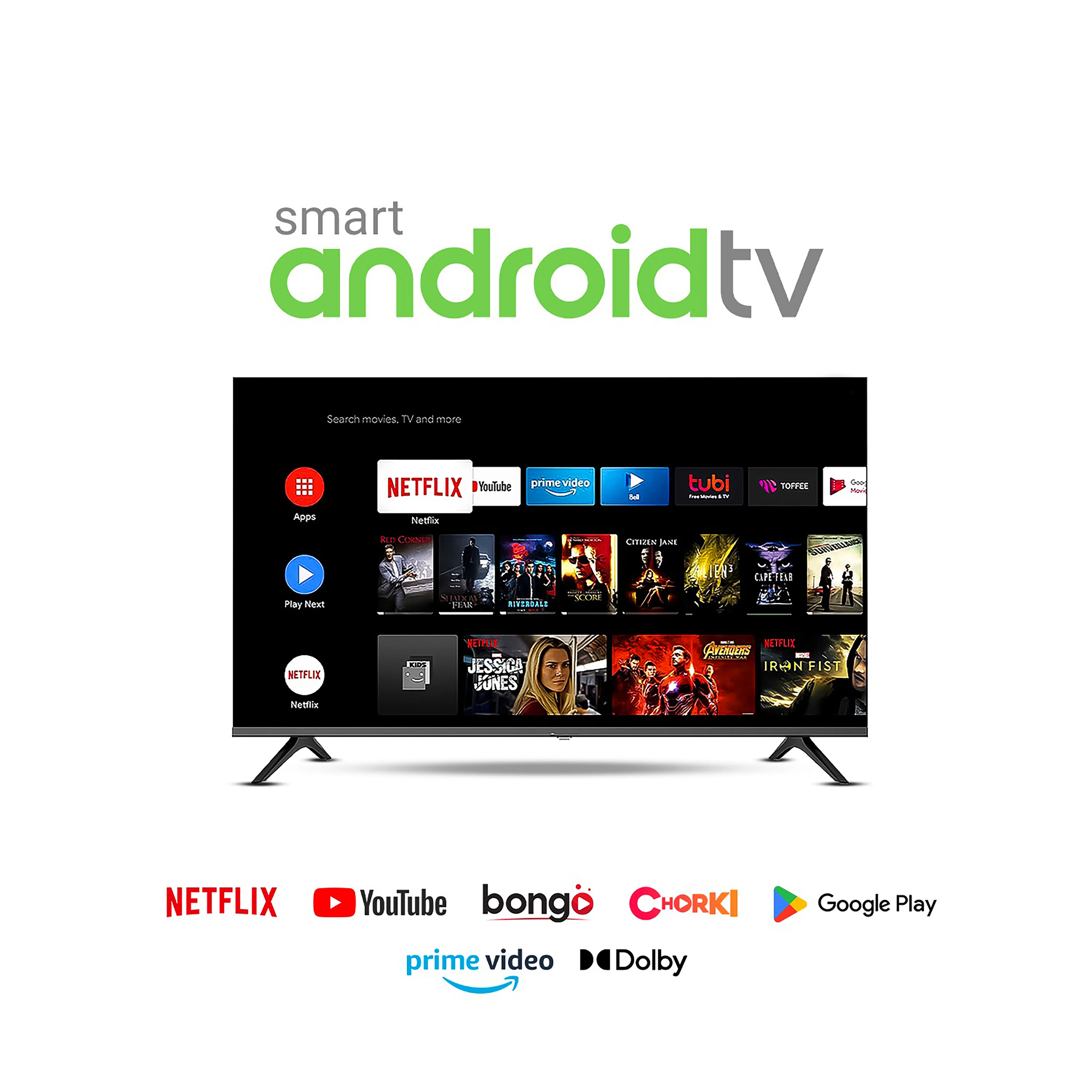Smart 4K Supported Android LED Television 32 Inch DEIL WIFI- A Grade Quality 2GB RAM - 16GB ROM