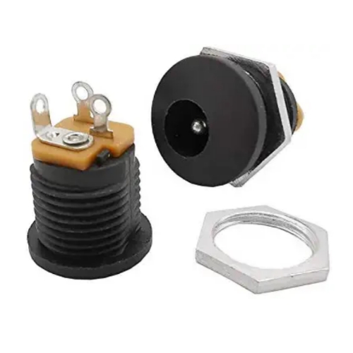 2PCS DC Jack Socket Female Connector - (1PCS Male +1PCS Female). 