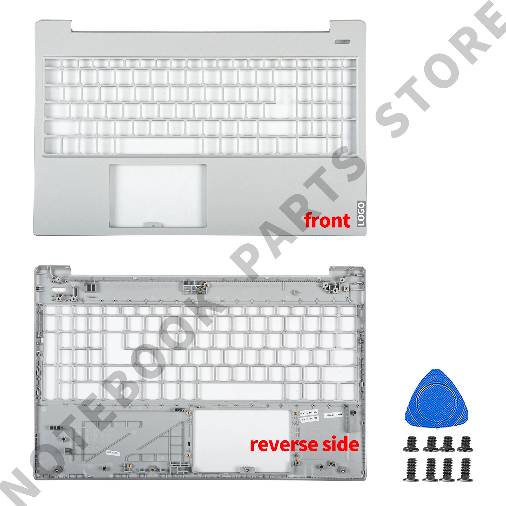 New For Lenovo IdeaPad S340-15 S340-15IWL S340-15API LCD Back Cover/Front Bezel/Hinge Cover/Palmrest/Bottom Case/HInges Silver. 