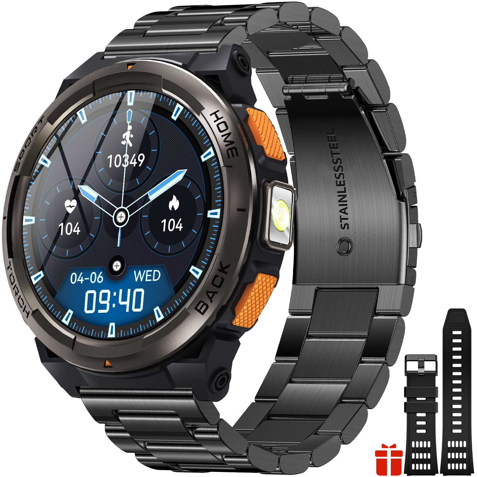 EIGIIS Smart Watch KE5 2024 3ATM Waterproof Original Design Sports Watch With Compass And Altitude Barometer LED Flashlight Call. 