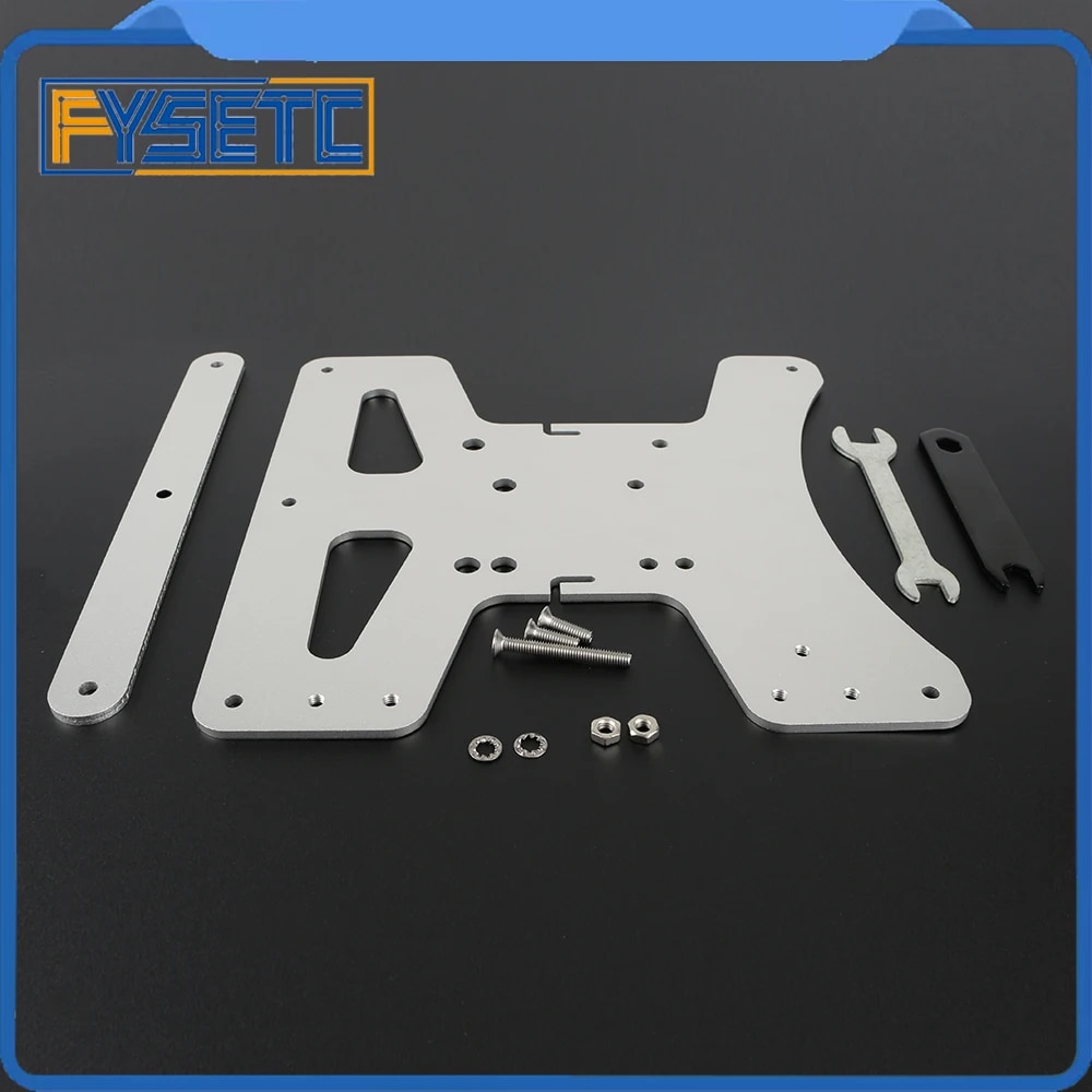Cloned Aluminum Y-Carriage Plate Kit Heated Bed Supports 3-Point Leveling For Ender-3 Ender-3 Pro Ender-3S 3D Printer. 