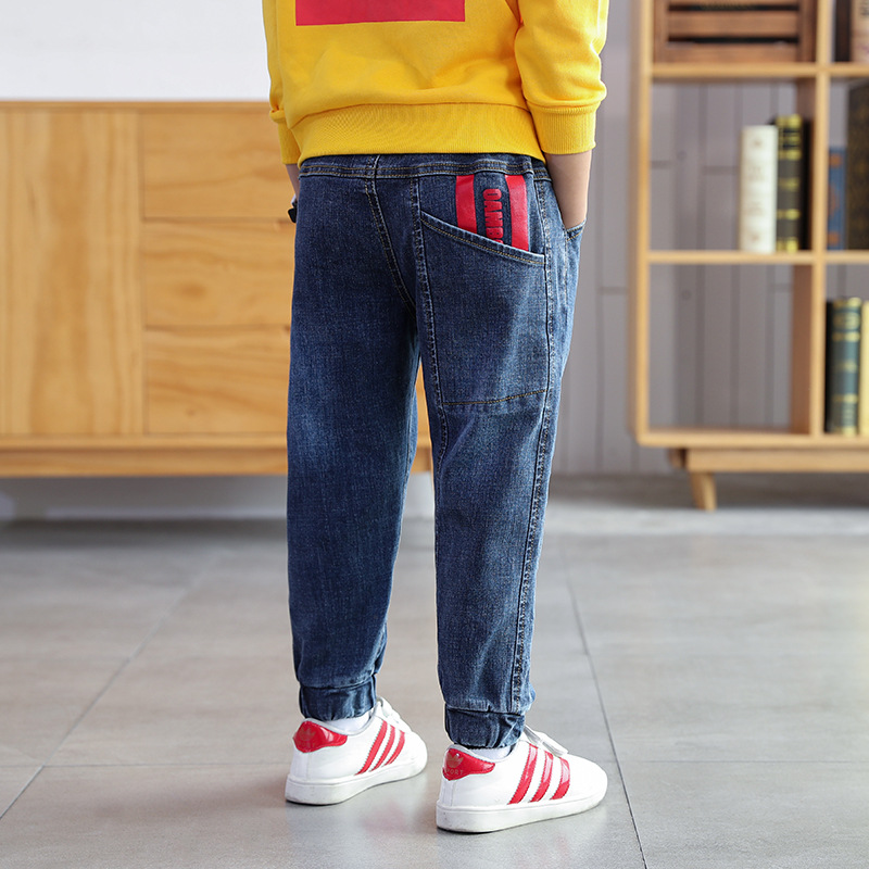 3-14yrs School Fashion Blue Boys Jeans Black Kids Denim Pants
