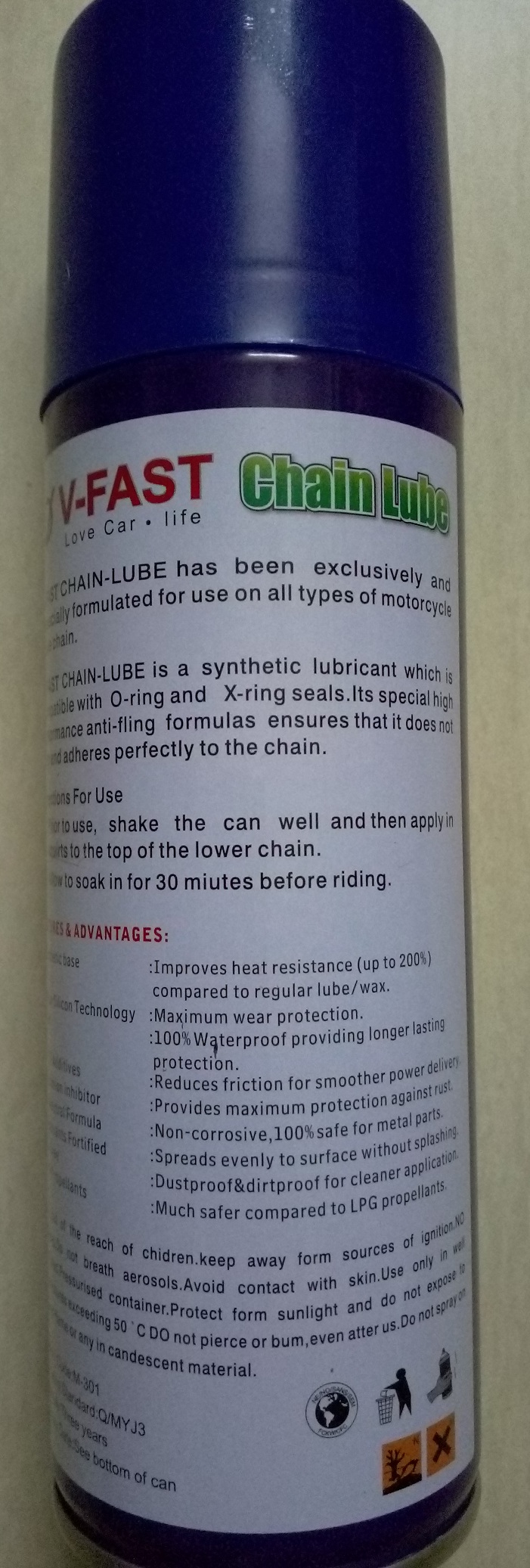 Chain Lube 250 ml ( V-Fast / Koby / MRT ). 