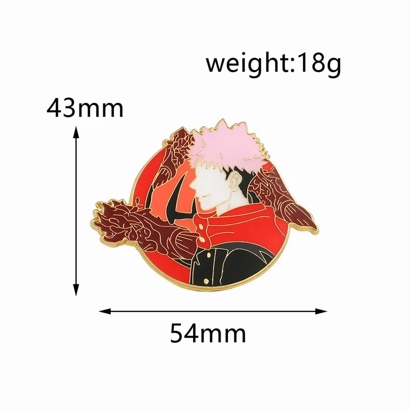 Jujutsu Kaisen Gojo Satoru Ryomen Sukuna Cosplay Brooch Badge Prop Anime Chain Metal Man Woman Pin Props Cartoon Accessories. 