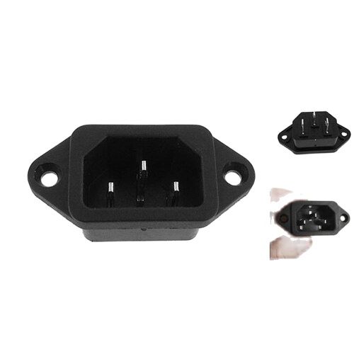 IEC 320 C14 Male Plug 3 Pins PCB Panel Power Inlet Socket Connector 1pcs by Sky Touch. 