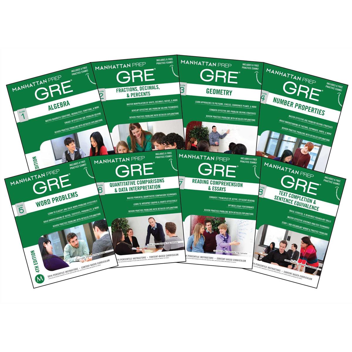 Manhattan Prep GRE Set of 8 Strategy Guides (Manhattan Prep GRE Strategy Guides) by Manhattan Prep (White Print)