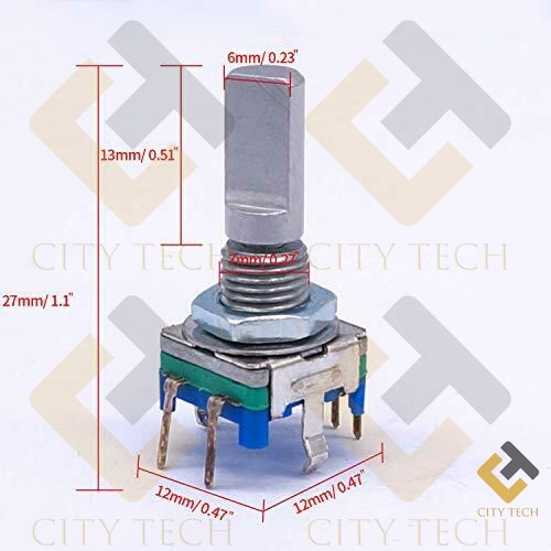 Half Shaft 20mm Rotary Encoder Code Switch Digital Potentiometer 20 Pulse Mechanical Rotary Encoder Flat Shaft Through Hole. 