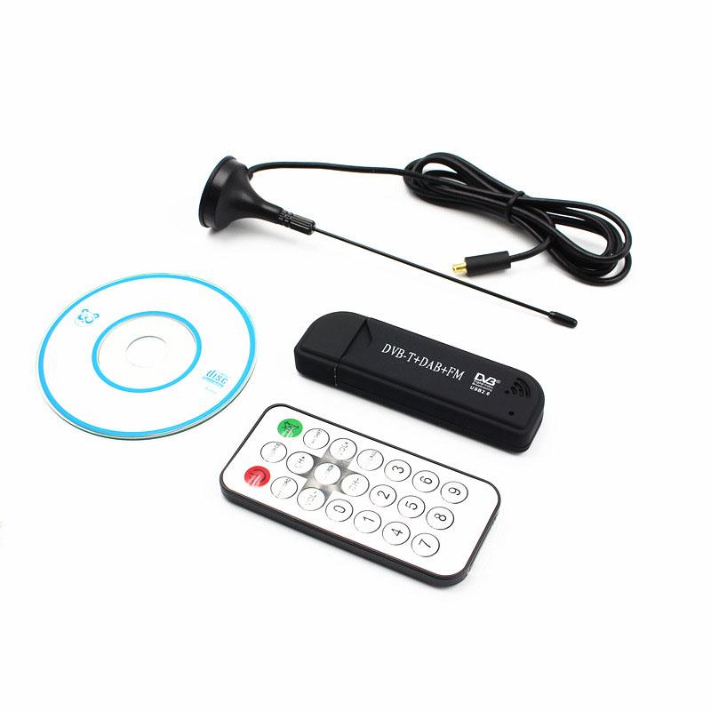 USB2.0 FM DAB DVB-T RTL2832U R820T2 RTL-SDR SDR Dongle Stick Digital TV Tuner Remote INFRARED Receiver with Antenna