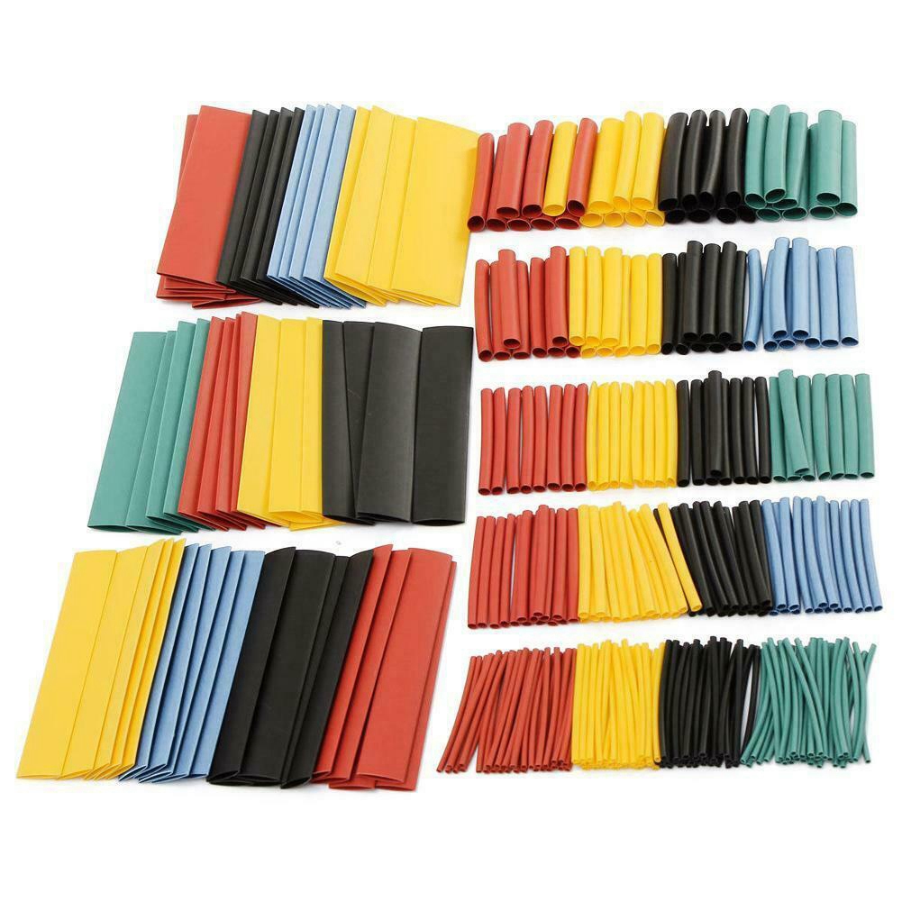 328Pcs Cable Heat Shrink Tubing Sleeve Wire Wrap Tube 2:1 Assortment Kit - as shown