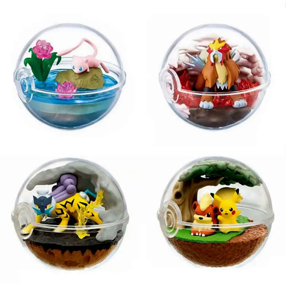 1 Pcs Cute Crystal Pokeball Pokemon Action Figures PVC Model Eevee Articuno Gengar Mewtwo Rowlet Statue Collection Kid Gift Toy Dislikelike. 