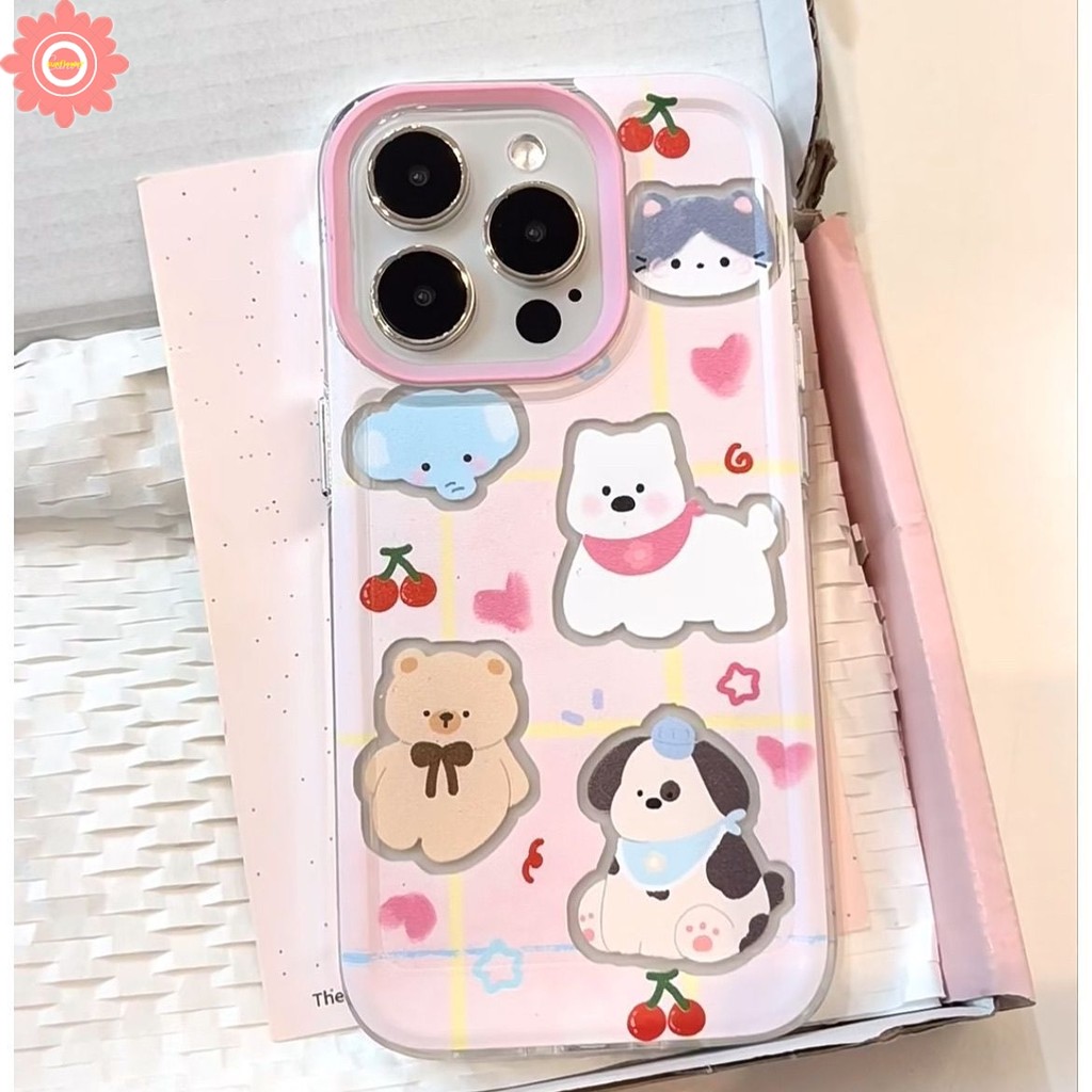 For Redmi 14C 9C 13C 12C A1 12 10C 9T 10 9A 9 A2 10A Note 13 10 10s 9 12 8 11 11s Pro Max Poco M3 X6 X5 Pro C61 Mi 11 Lite Lovely Cat Puppy Bear Cartoon Animal Transparent Case. 