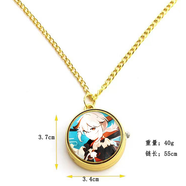 The new Genshin Impact Necklace Watch, multiple styles, character Gyro Rotary Watch, Flip Pocket Watch Chain. 