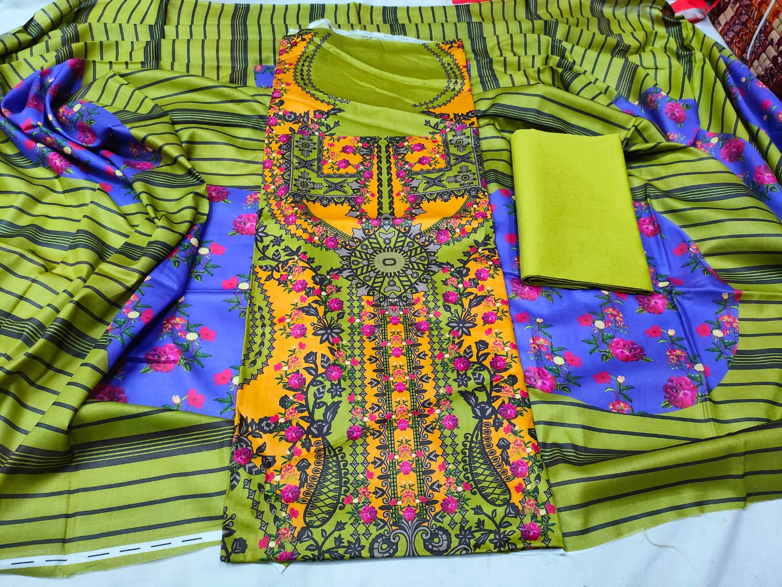 Jamjam swiss cotton Unstitched Three Pieces Collection. 