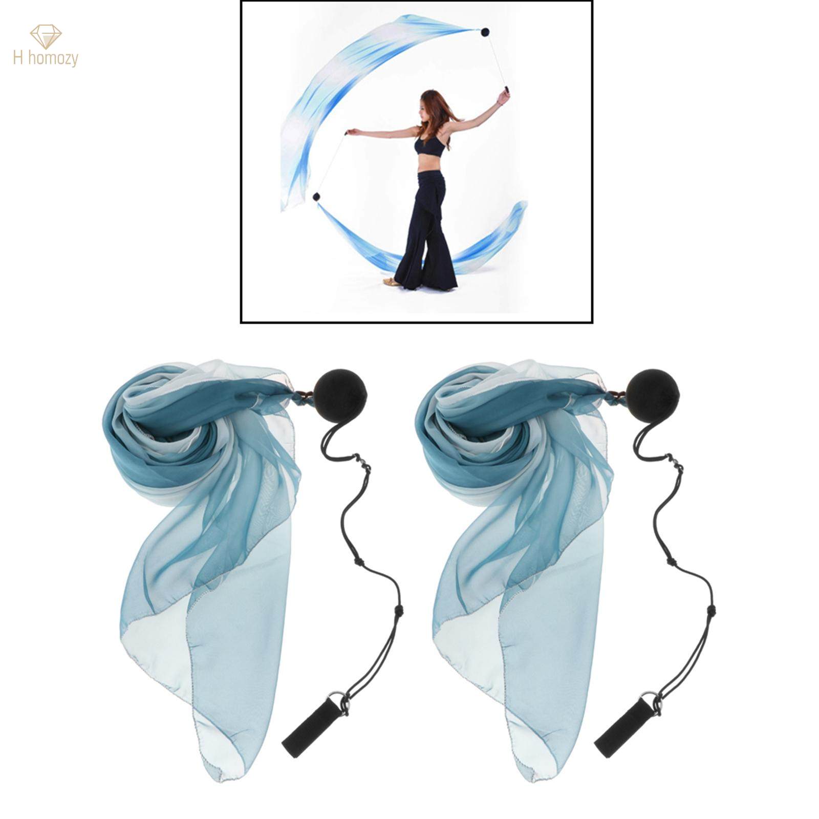 Belly Poi Streamers Silk Streamer Set Silk Streamer Poi Chain Balls for Dancing Fancy. 
