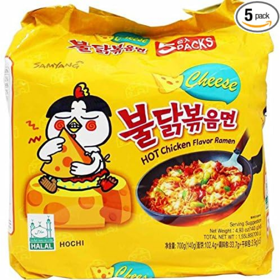 Hot Chicken Ramen Cheese Noodles 5 Pack