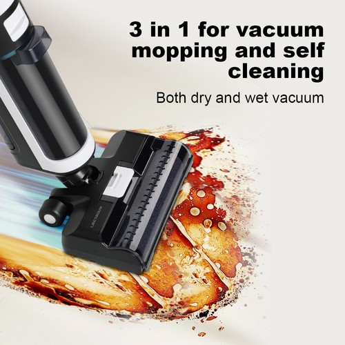 Liectroux i7 Pro Cordless Wet Dry Vacuum Cleaner, 14000Pa Suction, Self-Cleaning, Self-Drying, 600ml Clean Water Tank, 35 Mins Runtime, LED Display, Voice Control, Low Noise. 