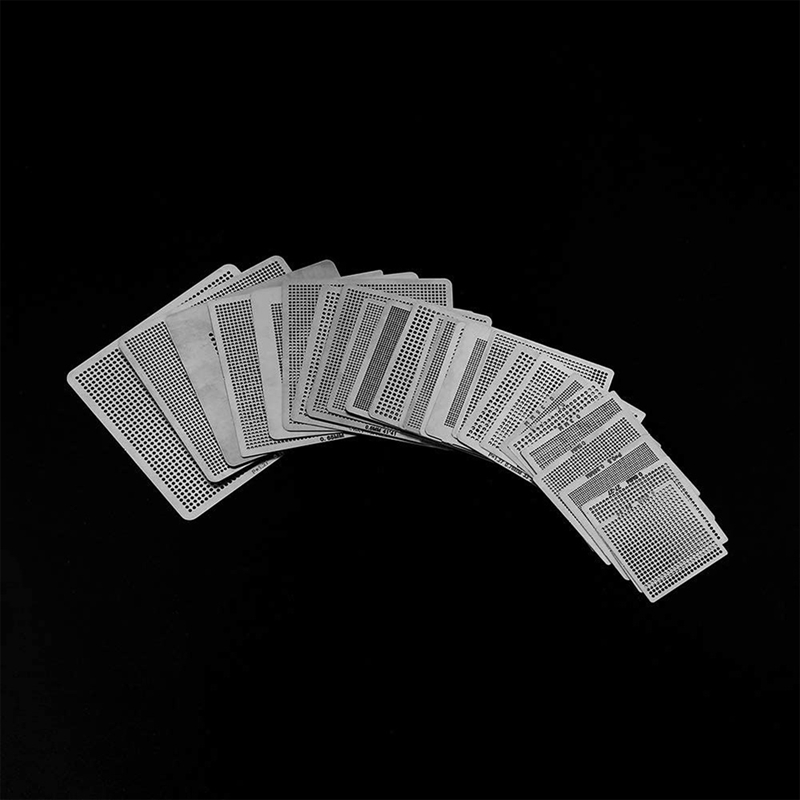 27Pcs Universal Direct BGA Heating Stencil Reballing Support Stencil Holder Template Heated Fixture for SMT SMD Chips. 