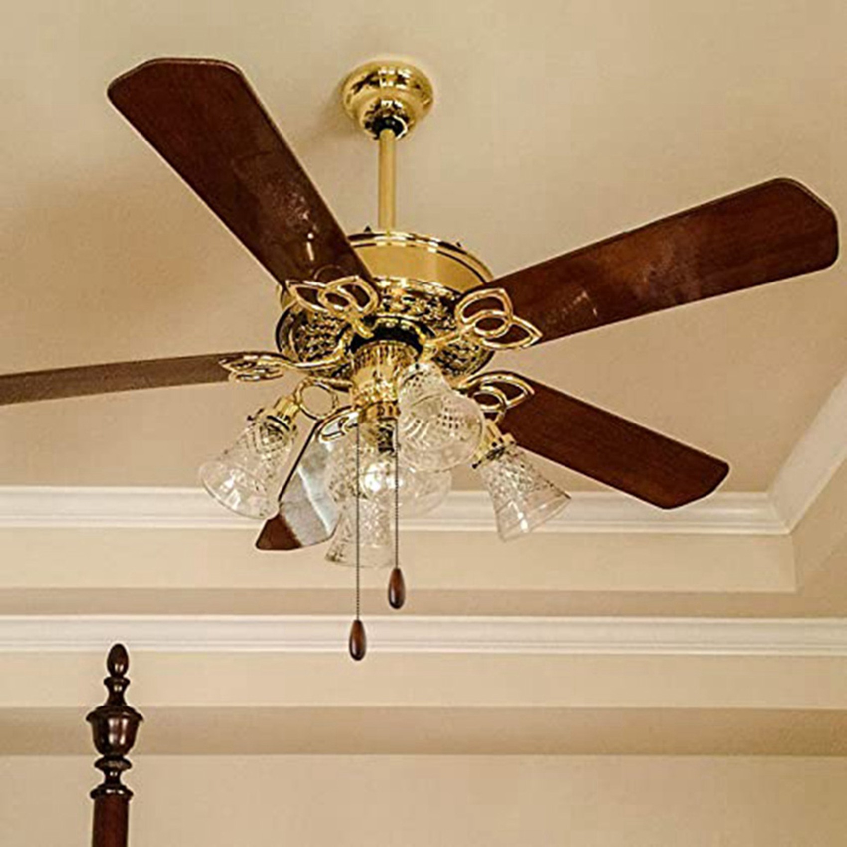 OUMERY 20 Pieces Ceiling Fan Chain Pulls Wooden Pull Chain Extension Pull Chain for Ceiling Light Lamp Fan Chain (Walnut Color). 