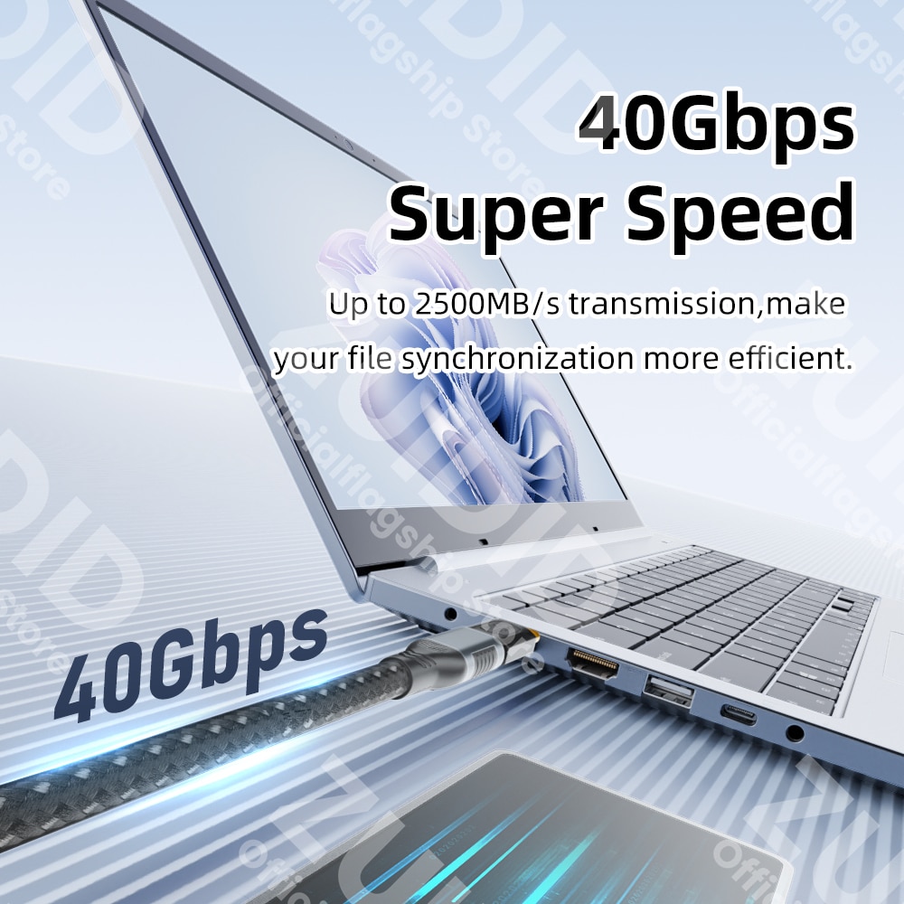 USB4.0 40Gbps PD240W USB C to Type C Adapter Thunderbolt3 8K@60Hz 48V@5A Fast Charging Converter OTG Data Adapter For Macbook. 