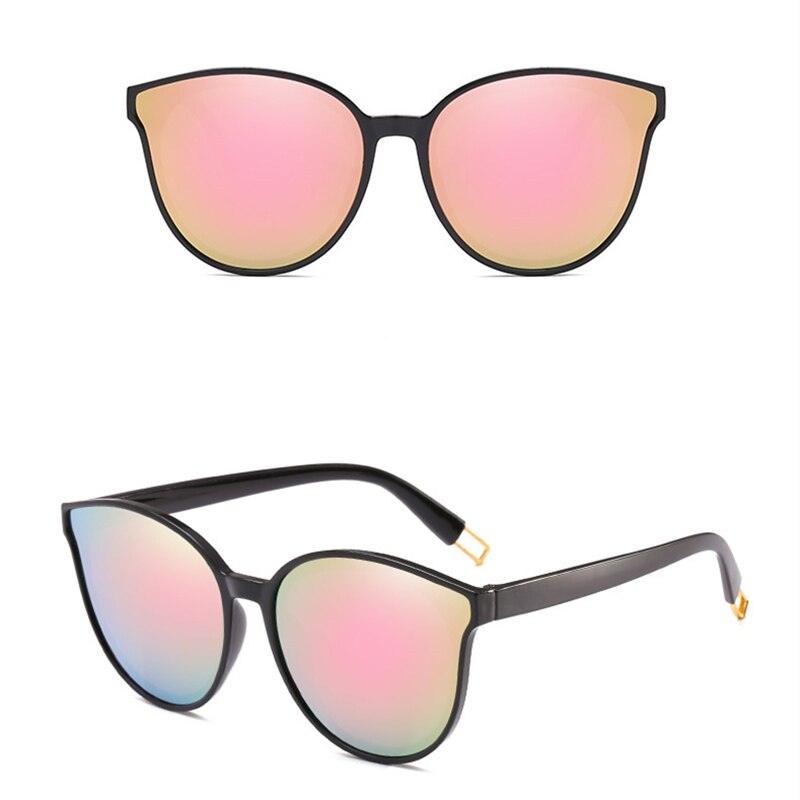 【happy one】ColorfulFashion Women Colour Luxury Flat Top Cat Eye Sunglasses oculos de men Twin oversized Sun glasses UV400. 