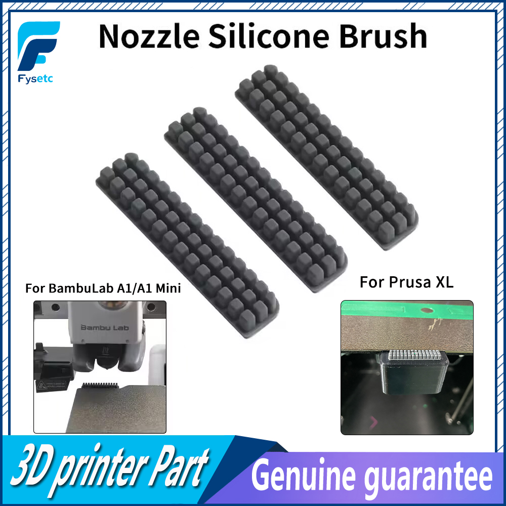 Nozzle Brush for Bambu Lab A1/A1 Mini Prusa XL Wiper Silicone Brush Hotbed Mounted Scrubber Cleaning Tool 3D Printer Accessories. 