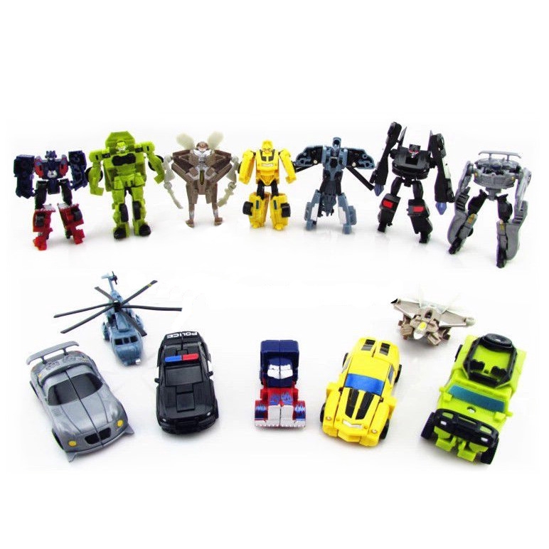 Mini Transformer Toy Optimus Prime Megatron Robots Car Kids Action Figures DIY. 