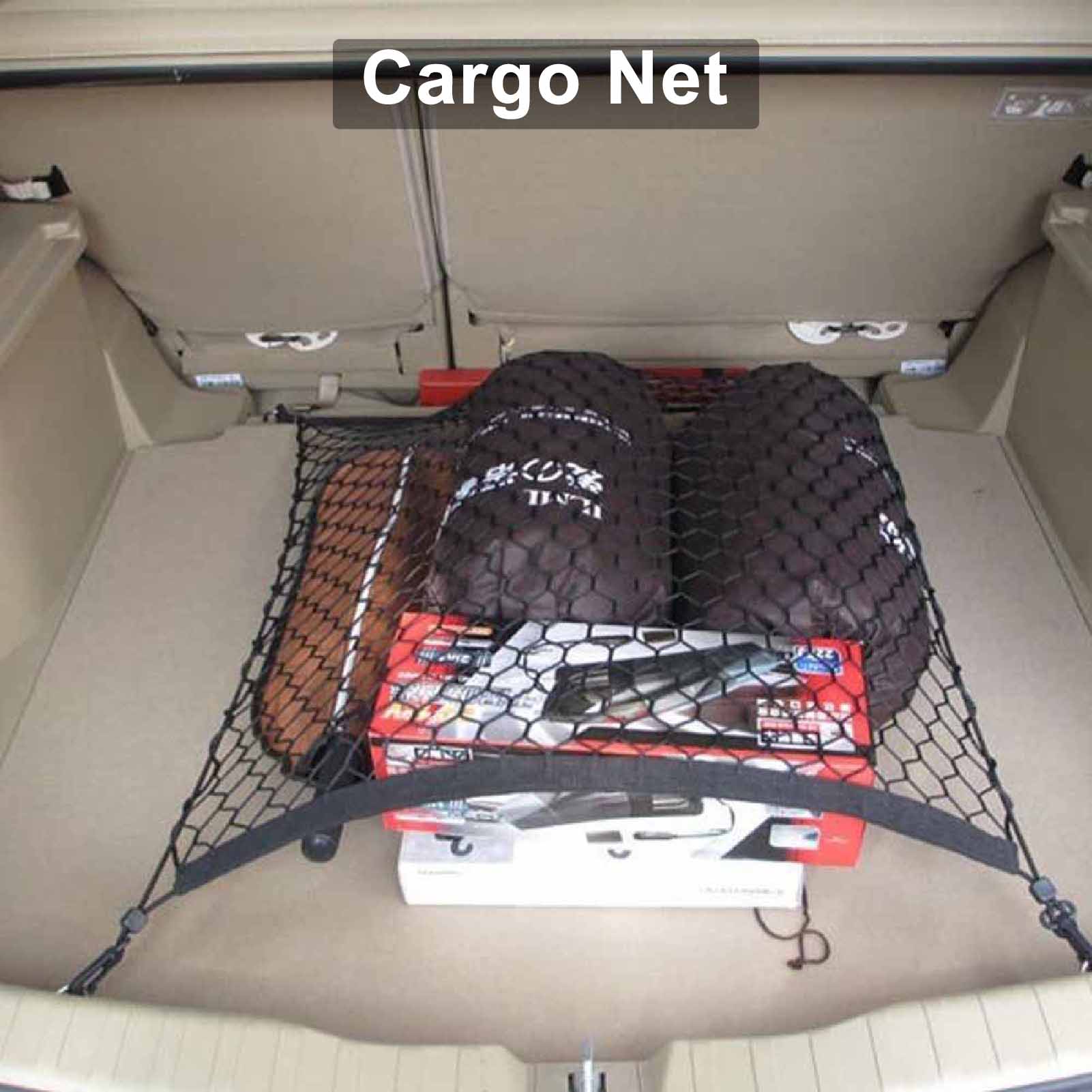 Rear Trunk Net Easy Installation Car Trunk Luggage Storage. 