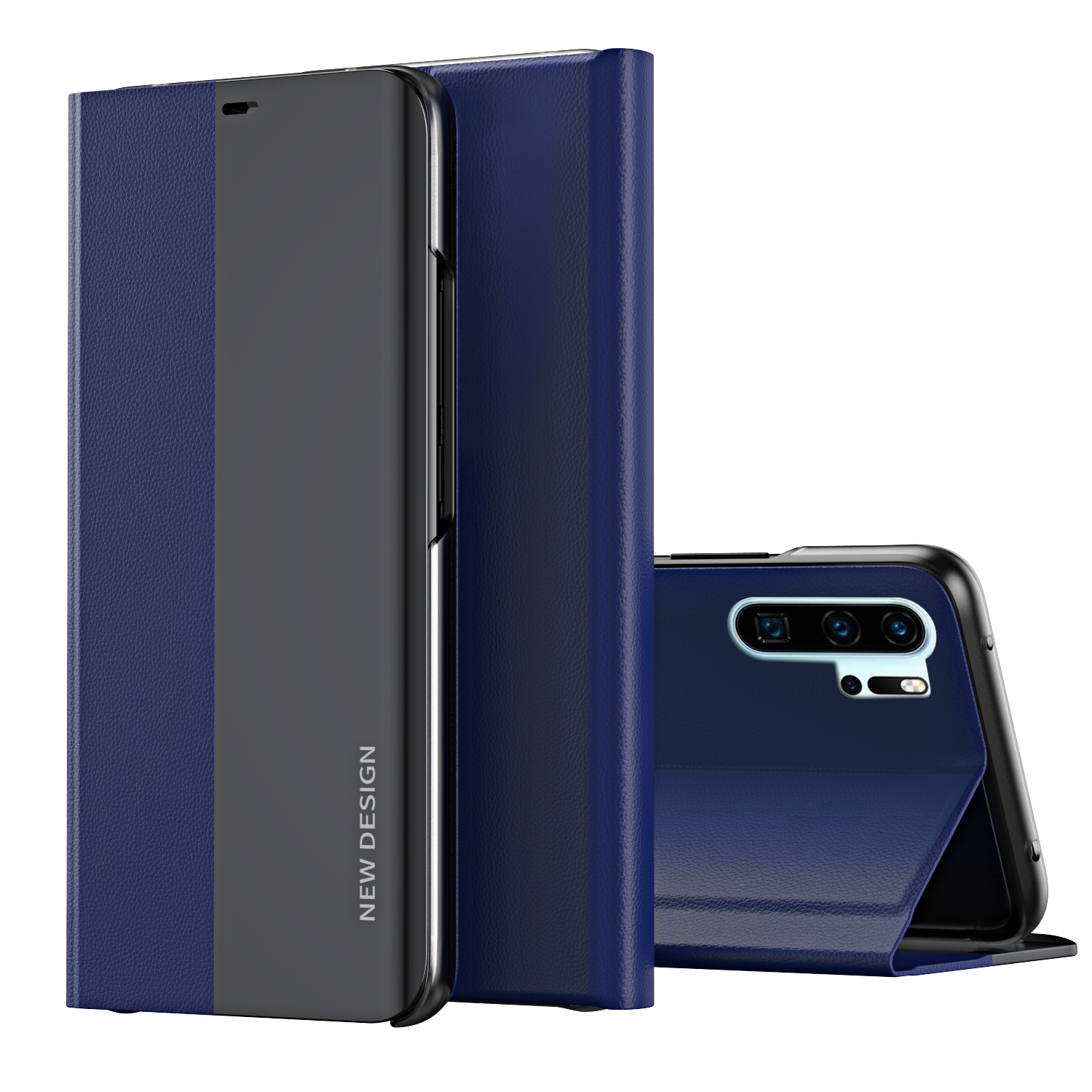 For Huawei P30 Pro Thin Slim Folio Flip Leather Magnetic Closure
