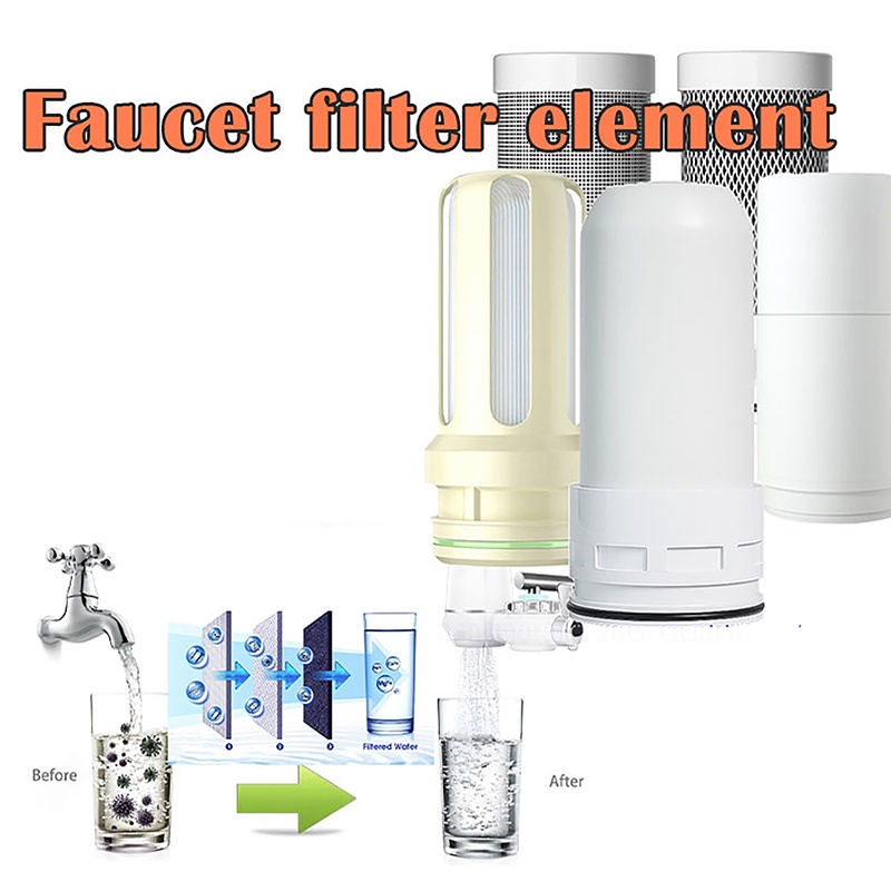 [IN Stock Store] Tap Water Filter Element Cartridge Washable Replacement Reduce Chlorine The Accessories of the Water Purifier. 