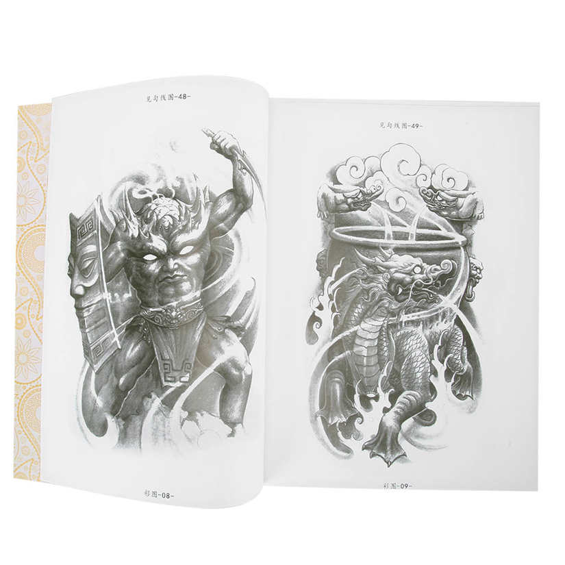 80 Pages Tattoo Practice Template Book Liner Shader Picture Accessory. 